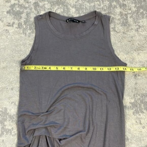 Athleta Threadlight Twist Tank Top Athleisure Work Out Gray Modal Sz XXS - Picture 8 of 10